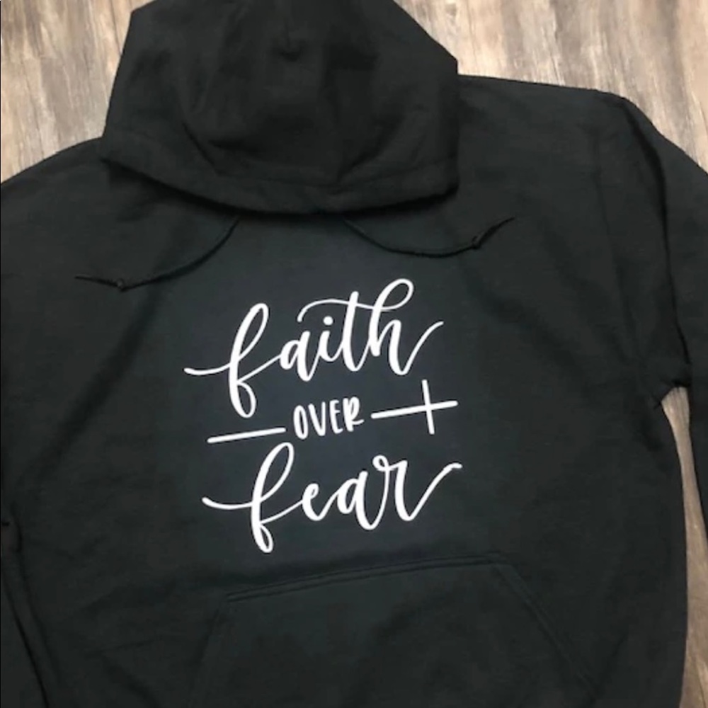 Faith Over Fear Hoodie- Black